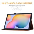 thumbnail image 3 of Allytech Case for Samsung Galaxy Tab S6 Lite 10.4 Inch 2022/2020 Model (SM-P610/P613/P615/P619) with Pen Holder & Card Pocket, Auto Sleep Wake Multi-Angle Viewing Soft TPU Back Cover, Brown, 3 of 8