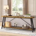 thumbnail image 3 of Tribesigns 70.9" Extra Long Sofa Table Behind Couch, Industrial Console Table for Hallway, Brown, 3 of 5