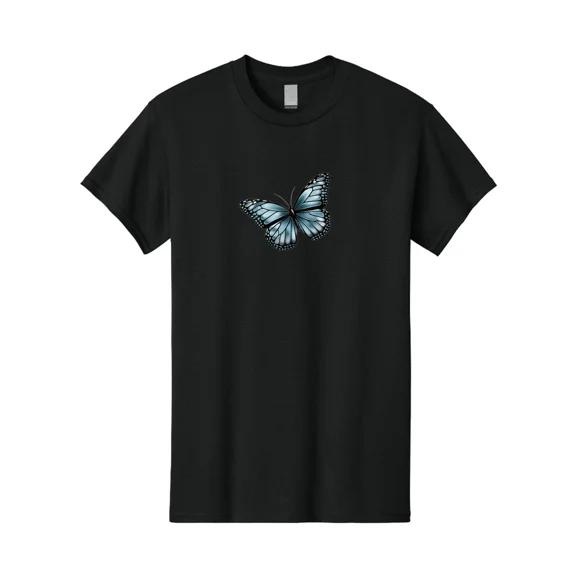 Blue-Butterfly-3 Mens Graphic Tee, 100% Cotton, Casual Summer Wear