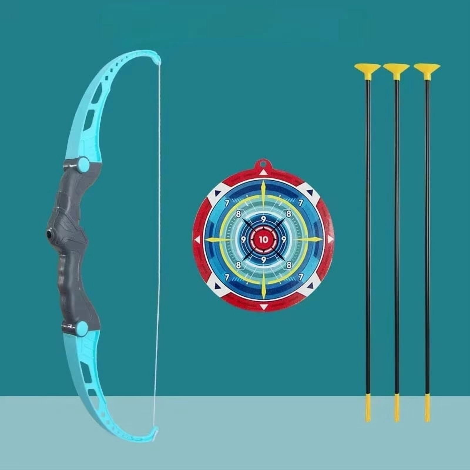 Kids Bow and Arrow Set Outdoor Archery Toy with Suction Cup Arrows – Safe Shooting Game for Ages 4-12 & Family Fun(ORANGE)