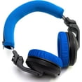 thumbnail image 5 of Thick Soft Protein Leather Ear Pads & Headband Cushion Cover Replacement Kits Compatible with Pioneer HDJ-X5 X5BT HDJ-X7 X7BT HDJ-X10 DJ Headphone (Blue Polyester Kits), 5 of 9