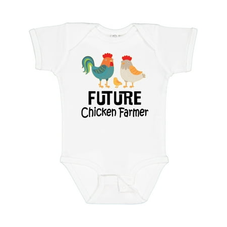 

Inktastic Future Chicken Farmer Childs Gift Baby Boy or Baby Girl Bodysuit