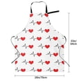 thumbnail image 6 of Goofa Heartbeat Symbol Printed Waterproof Apron 33" Chef Aprons for Men Heavy Duty Chemical Work Apron Adjustable Bib Apron, 6 of 9