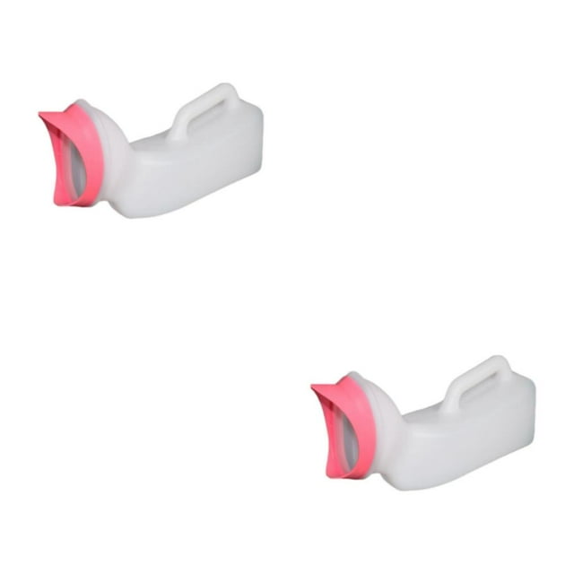 Justharion Practical 1000ml Female Potty Urinal Versatile Bedpans for Traveling Bottle Portable Clear 33x9x15cm 2Set