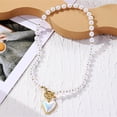 thumbnail image 4 of JunYeShi Clearance Under $2.00 Mother's Day Jewelry, Pearl Love Pendant Necklace, Heart-shaped Necklace, Female Love Necklace, 4 of 5