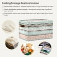 thumbnail image 5 of 2 Pack Fabric Storage Basket Modern Geometric Pattern Closet Storage Bins with Handles Foldable Baskets for Shelves Toy Organizer Home Office Decor Gifts, 5 of 7