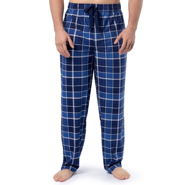 Pantalón de Pijama de Franela y Forro Polar para Hombre IZOD a Cuadros Azul Marino Talla M