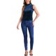 thumbnail image 2 of INSPIRAR CHIC Top sin mangas de terciopelo con cuello de tortuga para mujeres L Azul profundo, 2 of 6