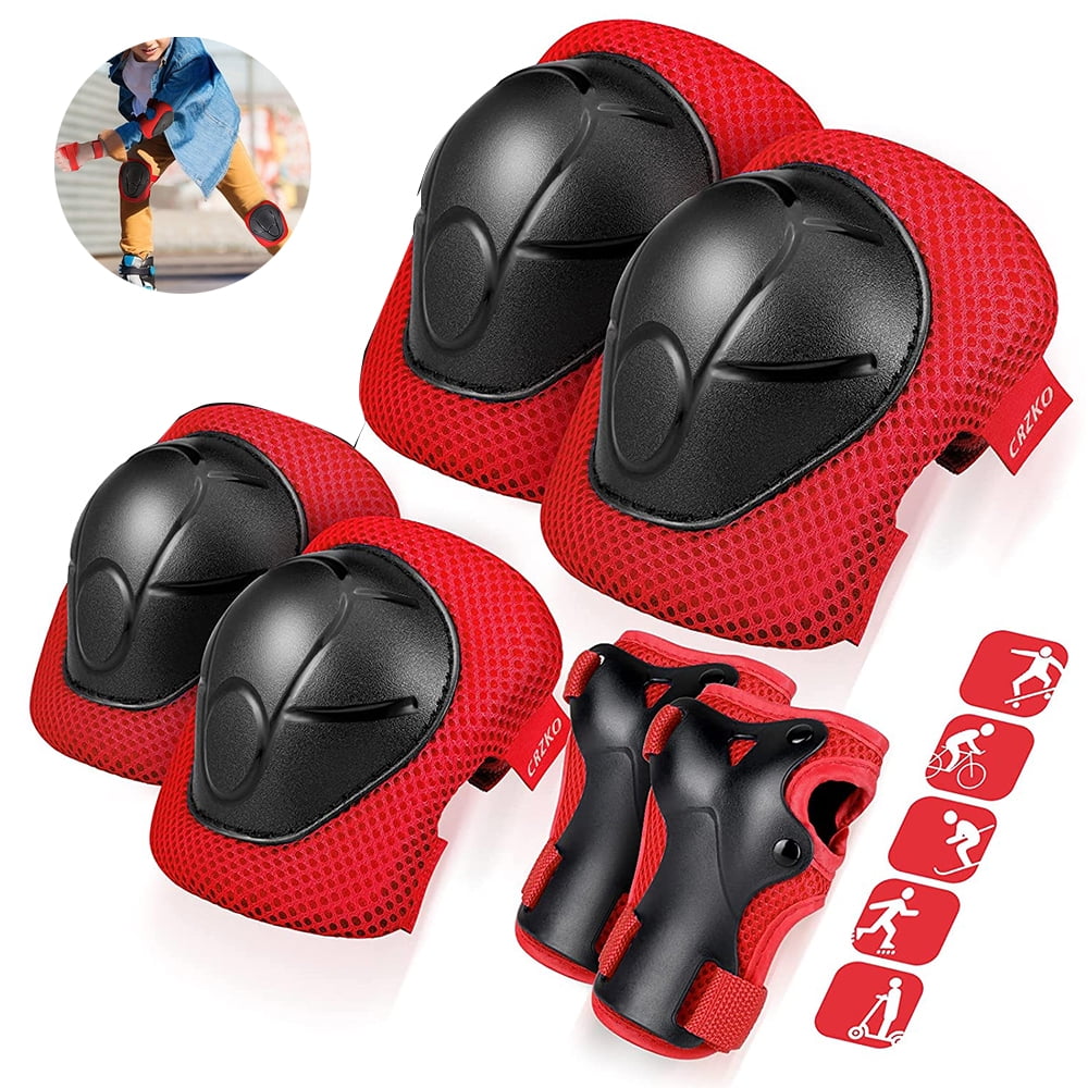 Kids Knee Pad Elbow Pads Guards for 3-8 Years Old Boys Girls 3 in 1 Kids Protective Gear Set for Skating Cycling Bike Rollerblading Scooter 