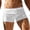 #02White, variant on Mens Solid Color Quick Dry Swim Trunks Drawstring Waist Beach Board Shorts Back Pocket Design Lightweight Square Leg Swim Shorts for Surfing Swimming Vacation Blue S