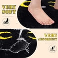 thumbnail image 2 of 24x20in Cute Black Cat U Shaped Contour Toilet Rug for Bathroom, 2 of 6