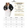 thumbnail image 6 of Agnes Orinda Plus Size Cardigan for Women Long Sleeve Open Front Elegant Cropped Shrugs Bolero Cardigans 2X Black, 6 of 6