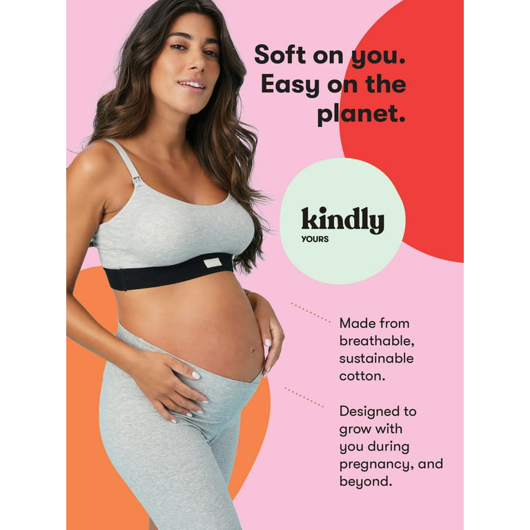 Kindly Yours Women's Cotton Spandex Maternity Nursing Wire-Free Bralette,  Sizes S to 3XL 