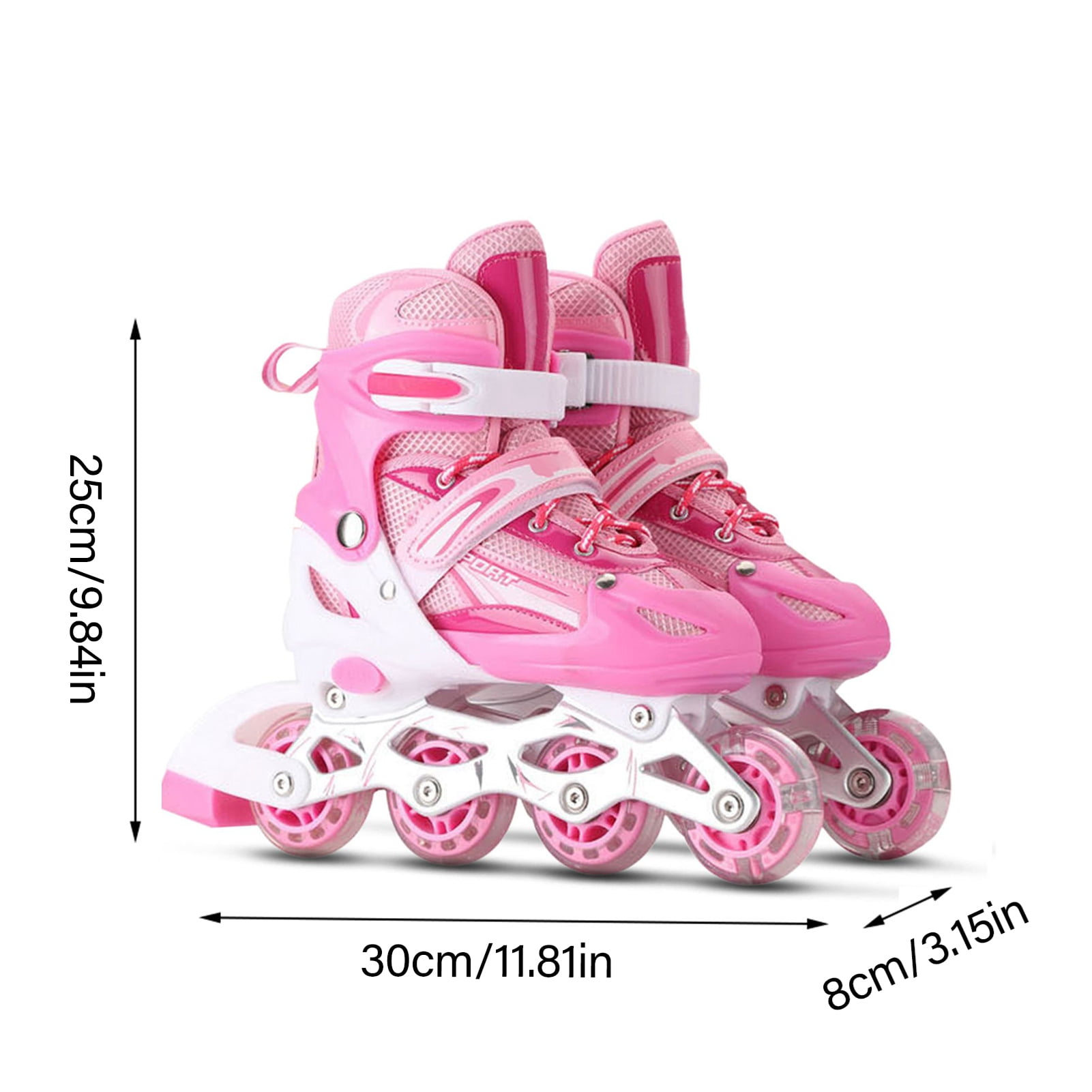 Inline Adjustable Illuminating Inline Skates With Light Up Wheels For Kids And Adults For Girls And Boys Men And Women