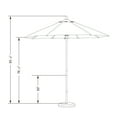 thumbnail image 3 of California Umbrella MARE758-FD12 7.5 ft. Wood Market Umbrella Pulley Open Marenti Wood-Olefin-Terrace Adobe, 3 of 3