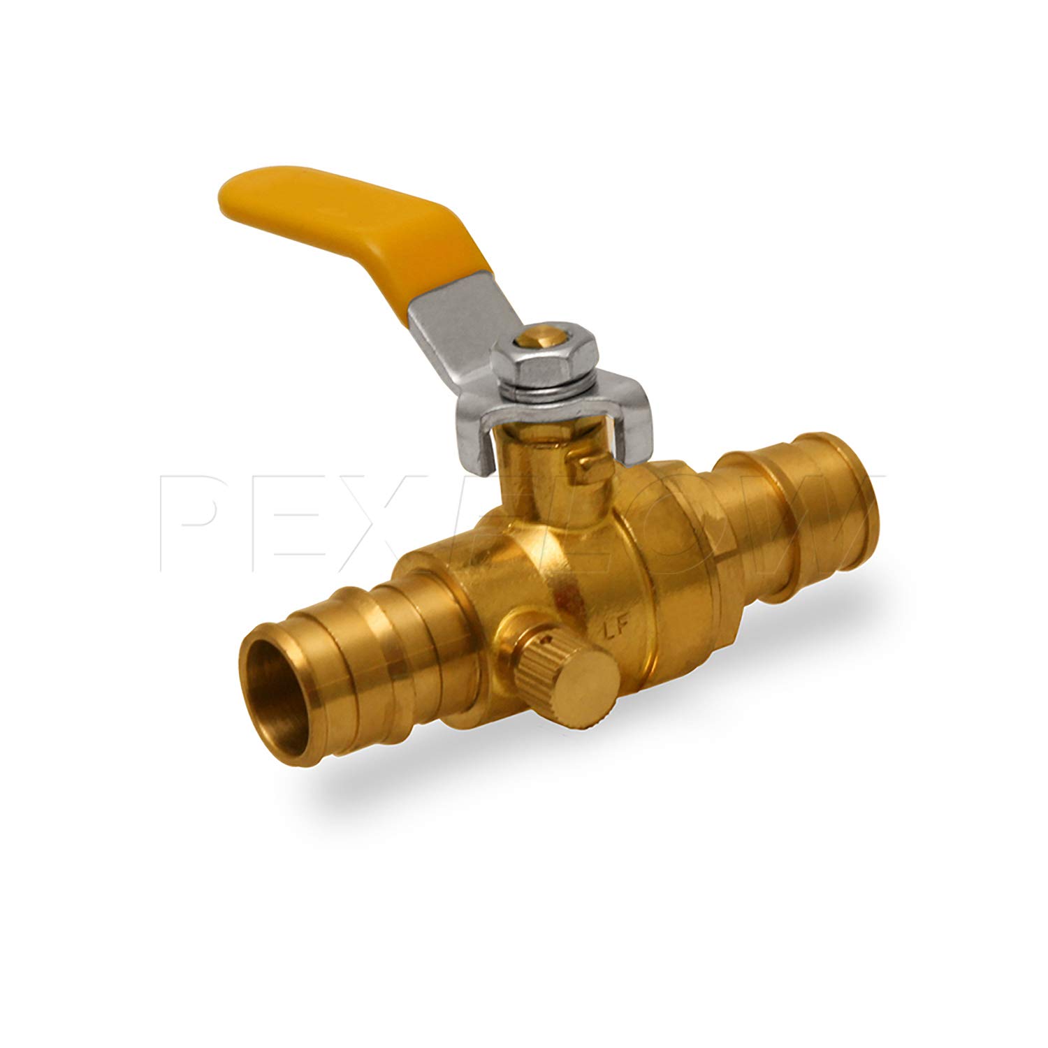 Heavy Duty Brass Full Port PEX Ball Valve with Drain, with 3/4 in. Expansion PEX Connection (10 Pack)