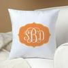 Personalized My Orange Monogram Pillow