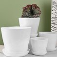 thumbnail image 3 of Paquete de 12 macetas de plástico para vivero de flores, plantas de interior al aire libre para su habitación, oficina, decoración de jardín con apertura de bandeja Rojo Verde Cocina, Decoración y Otros, 3 of 5