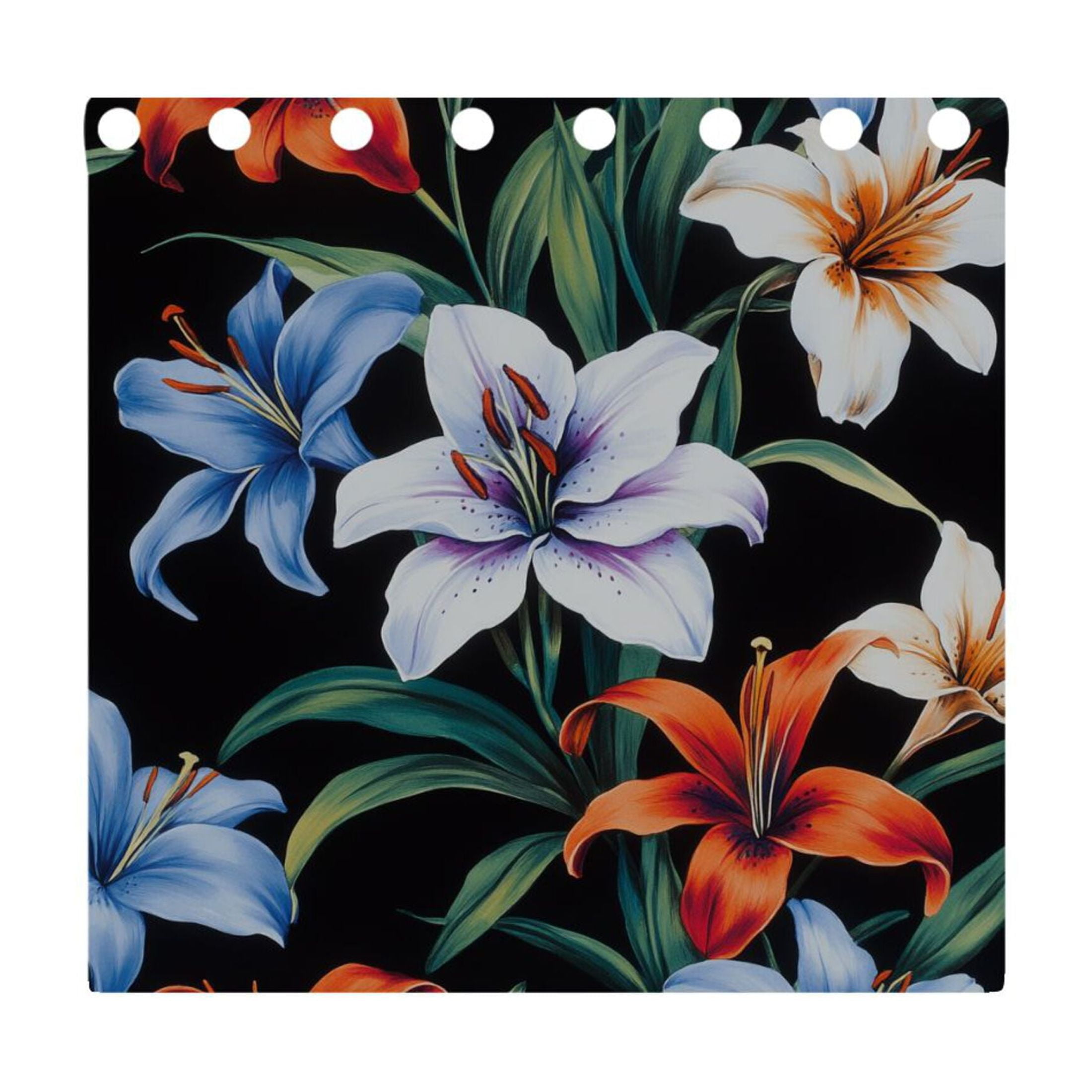 Various Bright Flowers Blackout Curtains for Living Room Bedroom 55W x 54L Insulated Window Drapes 2 Panels