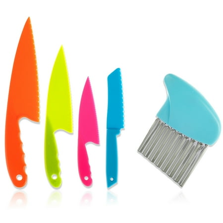 

SESAVER 5Pcs Potato Wave Cutter Set Professional Chip Wave Cutter with Sharp Blade Household French Fry Slicer Fruit Vegetable S