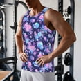 thumbnail image 5 of Salouo White Skull Flower for Men's Tank Tops,Sleeveless Muscle Shirts for Men Quick Dry Workout Tank Top Gym Muscle Tee Fitness Bodybuilding Sleeveless T Shirt-X-Large, 5 of 7