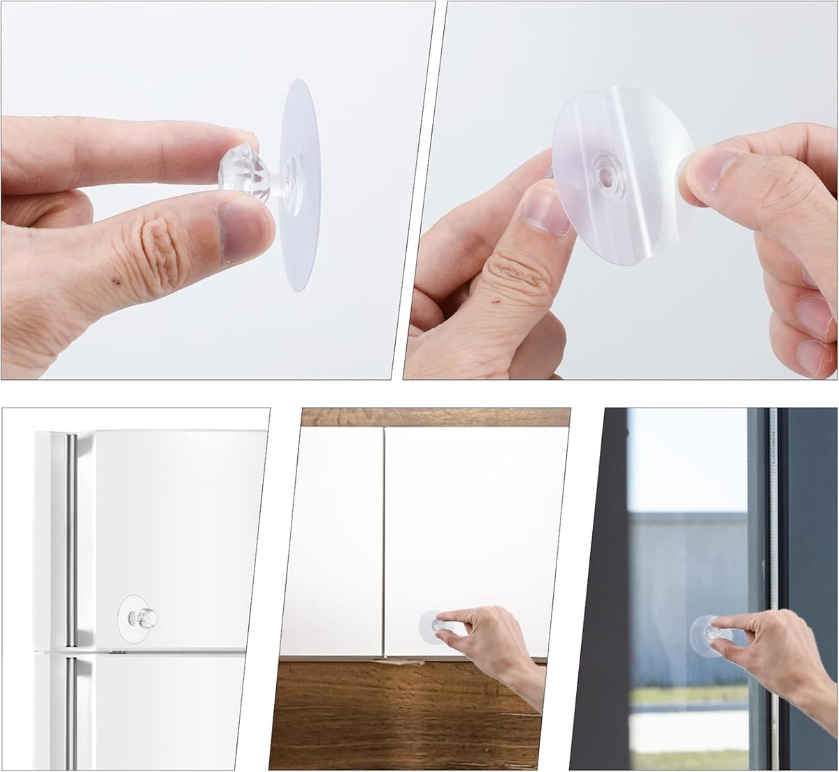 Self Adhesive Cabinet Drawer Pull Knobs Tutuviw 25Pcs Clear – picture 7