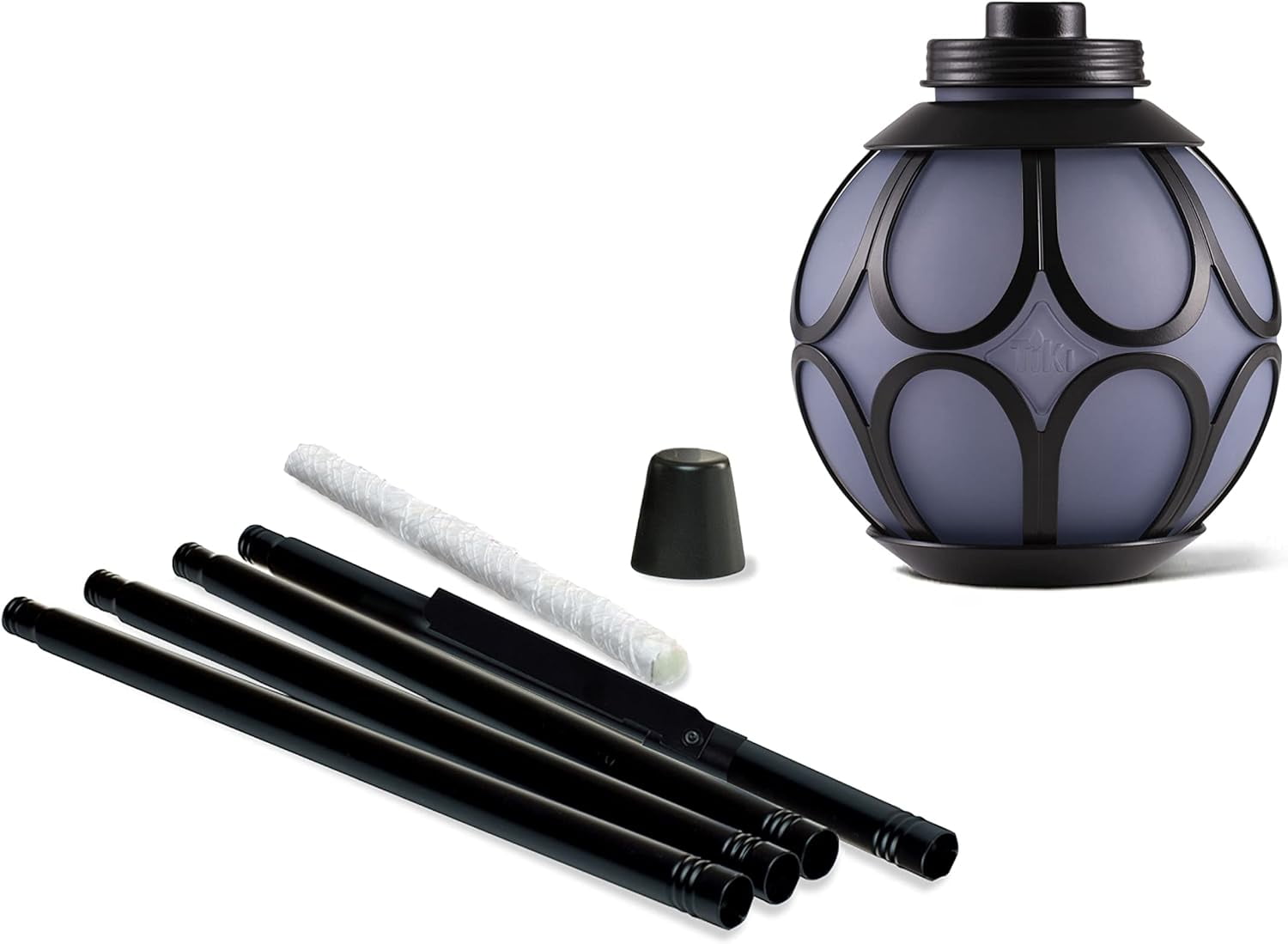 TIKI® Brand Easy Install 2-Pack 64 Inch TIKI Torch Metal Globe