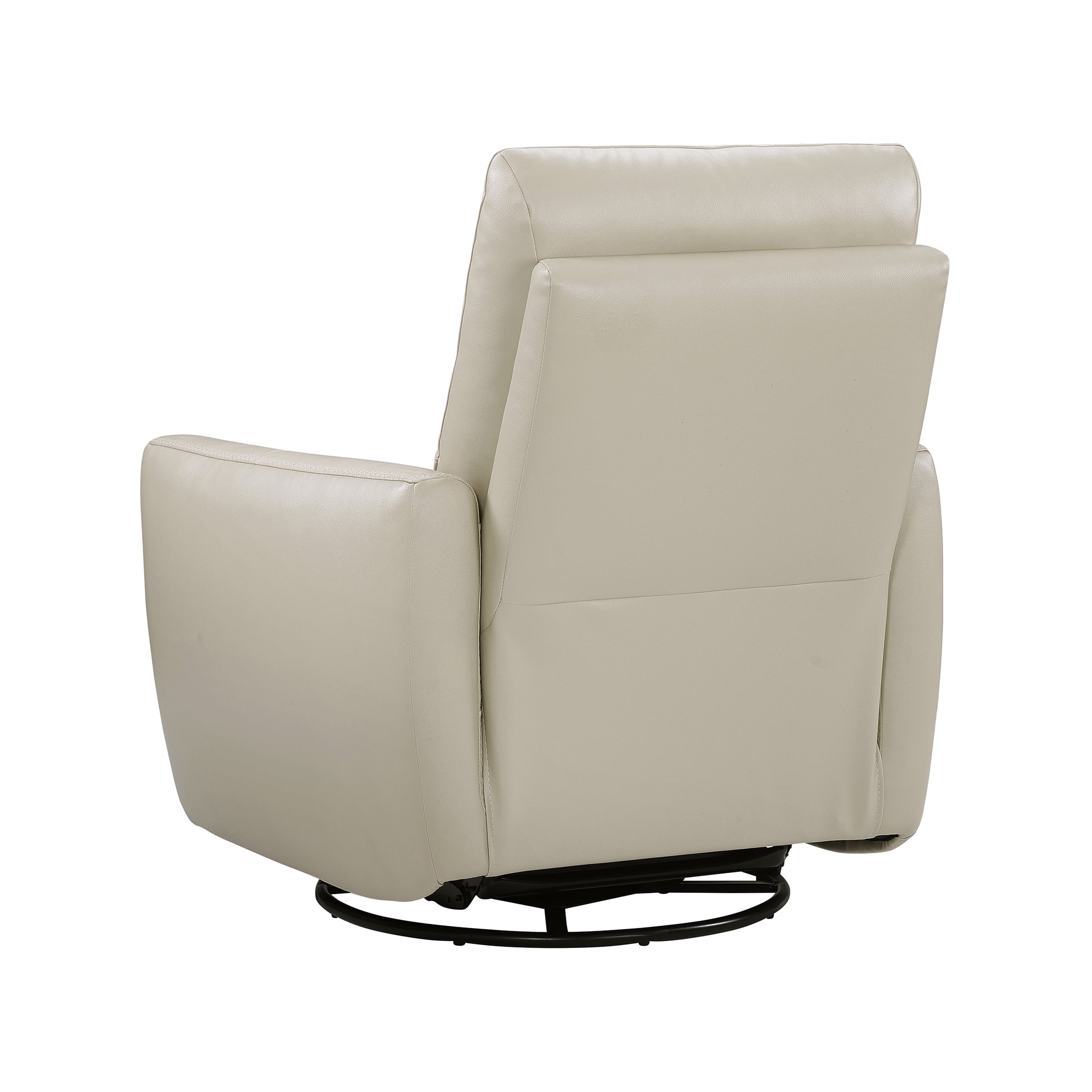 OakvillePark Ashwyn Bay Leather Match Swivel Glider Reclining Chair, Taupe