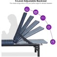 thumbnail image 5 of PURPLE LEAF Patio Chaise Lounge Rattan Chair Outdoor Pool Adjustable Recliner Wicker Lounger for Outside Woven Furniture Tanning Poolside Lounger Slate ，Navy Blue, 5 of 6