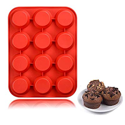 QELEG 12 Holes Silicone Cylinder Round Cookie Molds, Soap ...