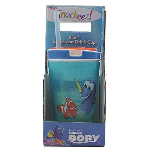 Finding Dory Snackeez Jr 2in1 Snack and Drink Cup (Blue Rim