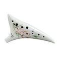 thumbnail image 1 of Ocarina 12 agujeros de cola deformada Ocarina de cerámica Alto C Instrumento musical pintado a mano con cordón de música Bolsa protectora para amantes de la música y estudiantes Maboto Ocarina, 1 of 6
