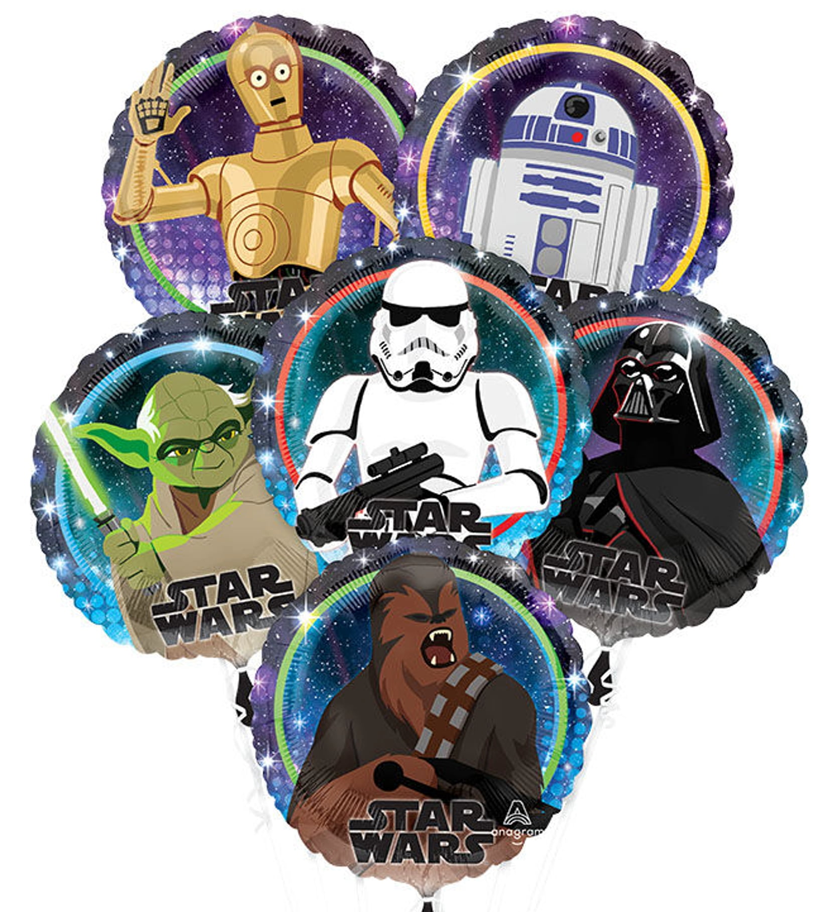 Anagram Star Wars Galaxy Bouquet of Balloons Walmart