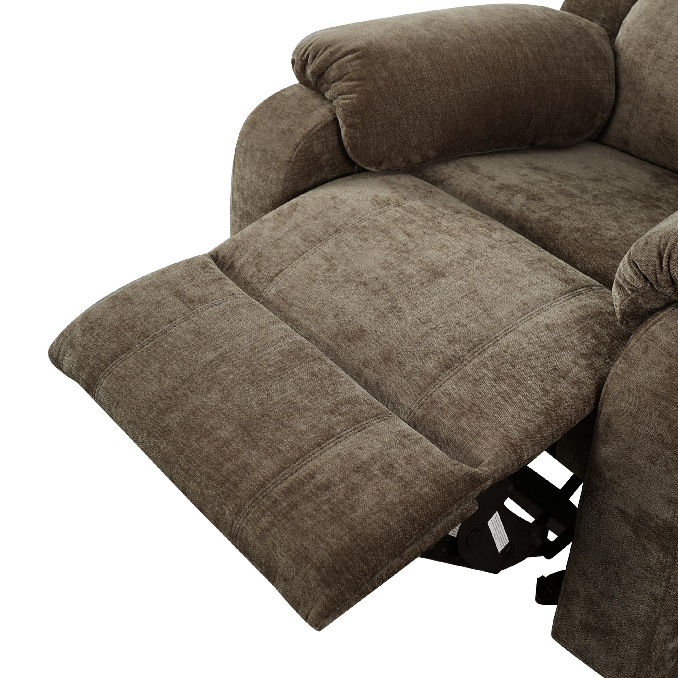 Christopher Knight Home Manual Recliner Chair with 3-Position Adjustable Backrest, Chenille Upholstery, Brown