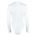 thumbnail image 6 of CuteStreet Women's Neck Zipper Design Bodysuit Long Sleeve Bodysuit Fleece Fabric Slim Fit Stretch Solid Bodysuit, 6 of 6