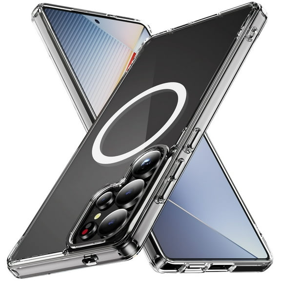 Nakedcellphone Transparent Series for Samsung Galaxy S25 Ultra 5G Phone Case, Clear Acrylic - Compatible with MagSafe