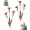2PCS, variant on Flamed Copper Calla Lily Garden Stake with Bells, Handcrafted Metal Flower Wind Chimes, Perfect Patio & Backyard Decor Gift