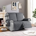 thumbnail image 4 of KINCAM Waterproof Recliner Sofa Cover for 2 Seater , Non-Slip Washable Furniture Protector with Storage Pocket, Drak Gray, 4 of 9