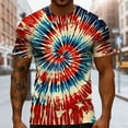 thumbnail image 5 of JAJAHO Men's Short Sleeve T Shirt Tie Dye Crew Neck Comfortable Breathable Graphic Tee Casual Daily Wear Summer Outfits Leisure Tops, 5 of 8
