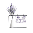 thumbnail image 1 of mas Snowman Snowflake Tree Sketch Artificial Lavender Flower Vase Bottle Card, 1 of 2