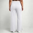thumbnail image 4 of Luivaraty Wide Leg Yoga Pants for Women Plus Size Solid Color Workout Pants Fashion Comfy Hight Elastic Waist Gym Pants, L-5XL, 4 of 6