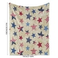 thumbnail image 3 of July 4th Stars Throw Blanket,Flannel Fuzzy Warm and Cozy Throws,Couch Gift,Patriotic Independence Day Throw Blanket for Couch,Red White Blue Plush Flannel Throw for Kids Boys Girls Couch Sofa Bed, 3 of 9