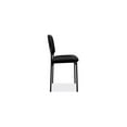 thumbnail image 3 of basyx VL606 Series Stacking Armless Guest Chair, Black Fabric, 3 of 4