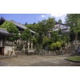 thumbnail image 2 of Flaherty, Dennis 18x13 Black Ornate Wood Framed with Double Matting Museum Art Print Titled - Japan, Nara, Nara Park View of Buddhist temple, 2 of 4