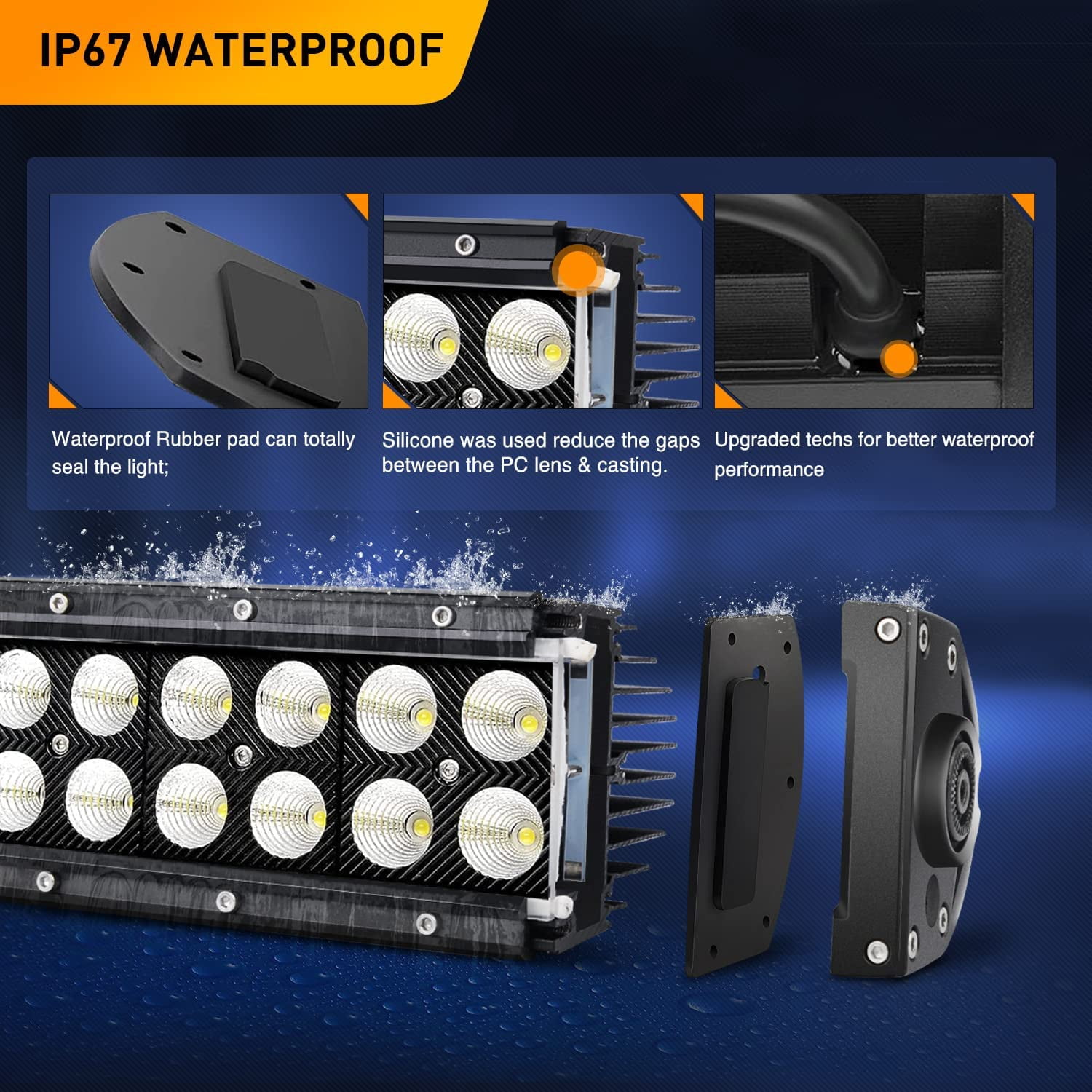 Waywe LED Light Bar 32Inch 180W Curved Off Road Lights for Trucks Flood Spot Combo Beam Driving Lamp Work Lights with Heavy Duty 12V 5Pin Rocker Switch Wiring Harness Kit