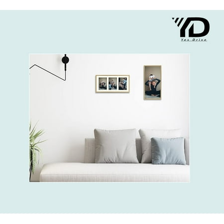 

Fathers Day Gifts Aluminum Metal Molding - Three Opening Ivory Mat - Wall Display - Great for Wedding Graduation Engagement Photographs