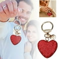 thumbnail image 2 of Hearth & Gear Encrusted Heart Keychain Encrusted Car Key Pendant Girls' Accessory Bag Heart, 2 of 7