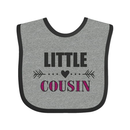 

Inktastic Little Cousin with Heart Arrow Gift Baby Girl Bib