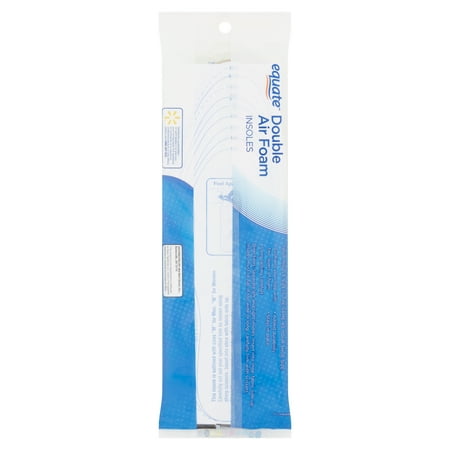 Equate Double Air Foam Insoles for Improved Comfort and Ventilation, One Size, 1 Pair (Adult - Unisex)