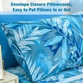 thumbnail image 4 of Floral Printed Sheet Set King Soft Microfiber Botanical Bed Sheets Extra Deep Pocket Pieces, 4 of 5